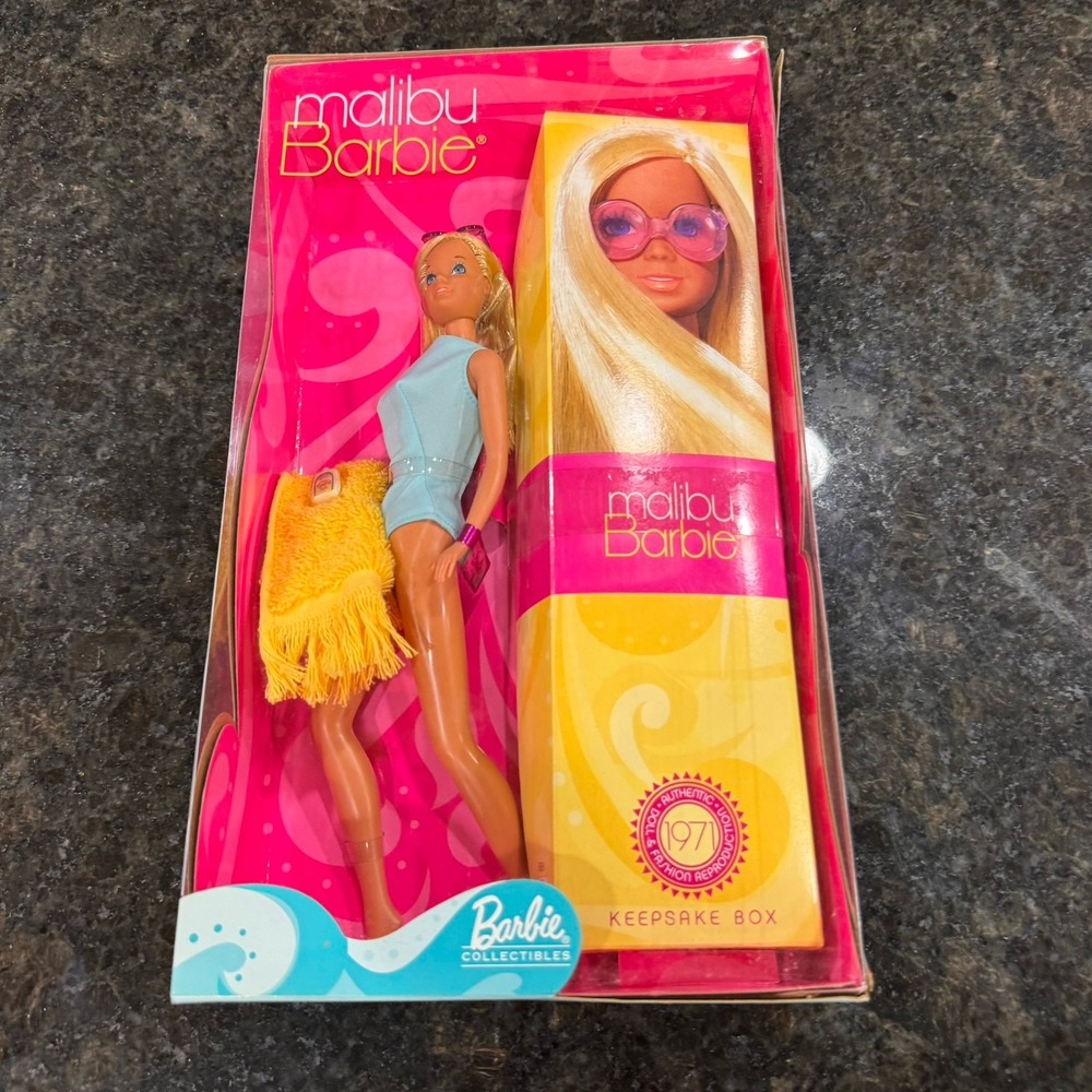 Malibu Barbie 2001 Collectibles 1971 Mattel Reproduction Keepsake Box 56061 NIDB